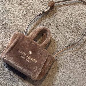 Kate Spade Brown Faux Fur Shoulder Bag